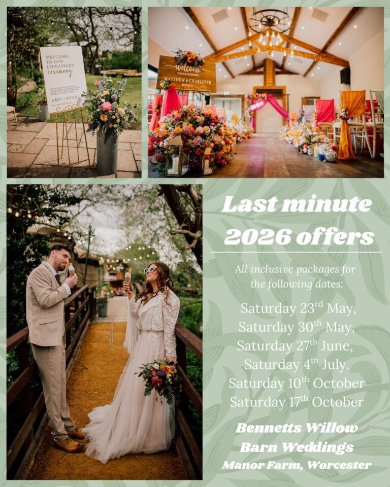 Late availability wedding offer