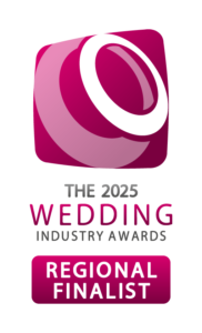 Regional Finalist badge for The 2025 Wedding Industry Awards.